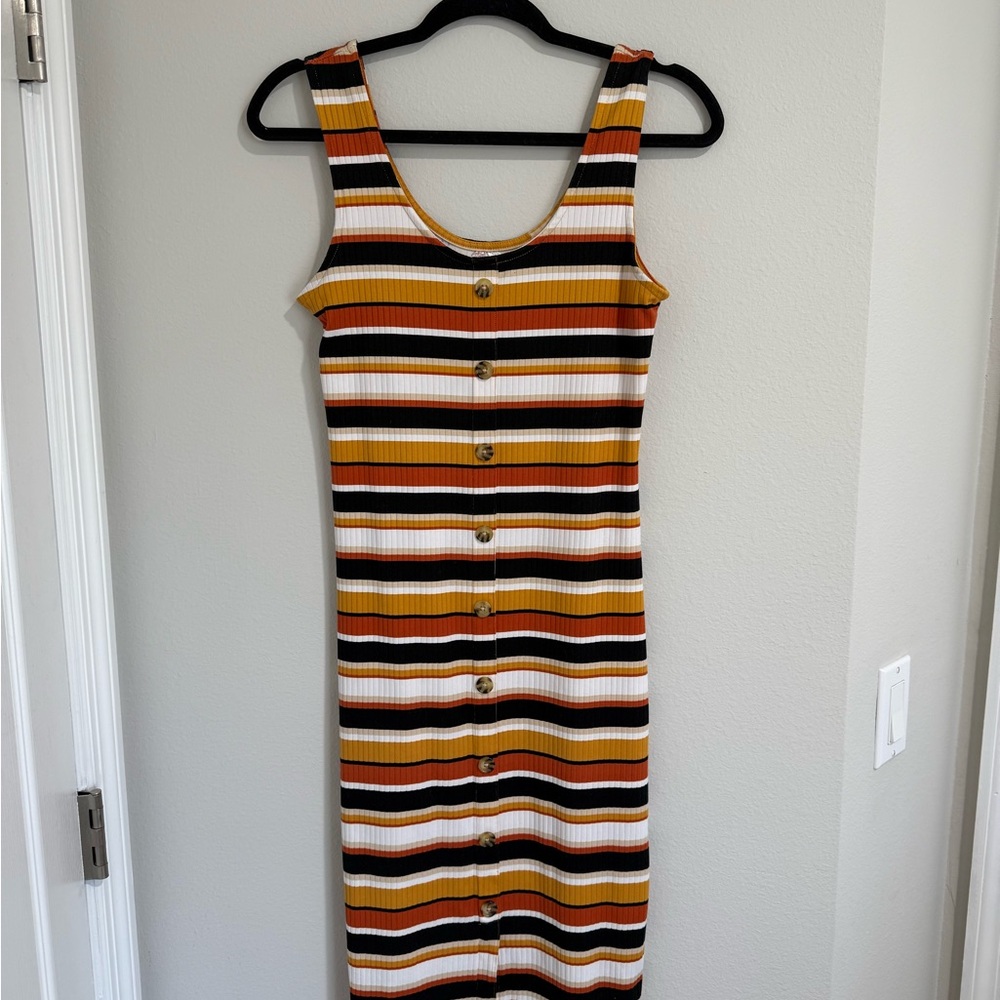 Striped Button-Down Dress